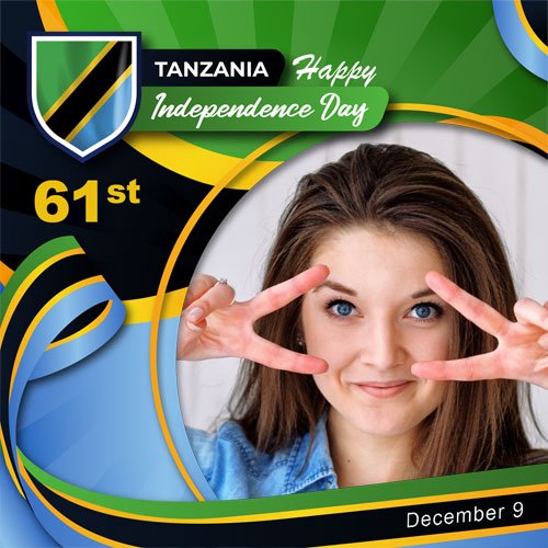 Happy Independence Day Tanzania 2022 - 61st Celebration | tanzania independence day twibbon image