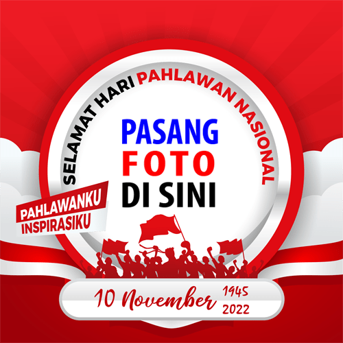 twibbonize foto template peringatan Hari Pahlawan 10 november 2022 design 2 img