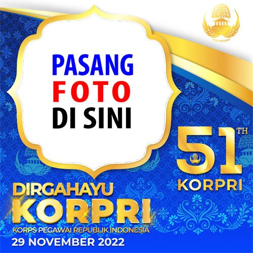 template twibbonize HUT KORPRI ke-51 29 November 2022 design 1 img