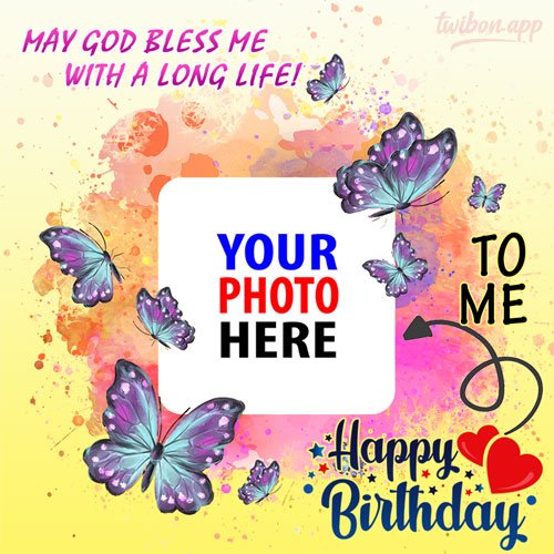 happy blessed birthday to my self funny quotes captions Images PNG 2023 template frame design 7 img