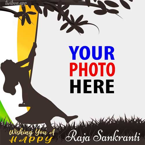 Happy Raja Sankranti template frame design 1 img
