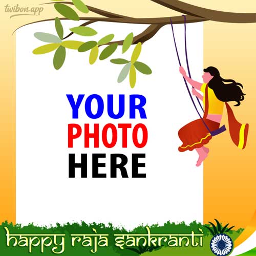 Happy Raja Sankranti template frame design 2 img