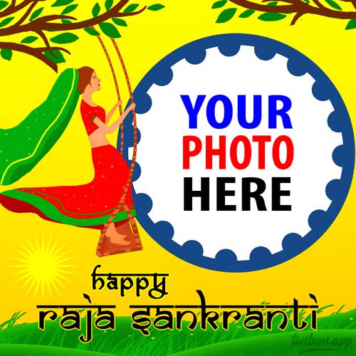Happy Raja Sankranti template frame design 4 img